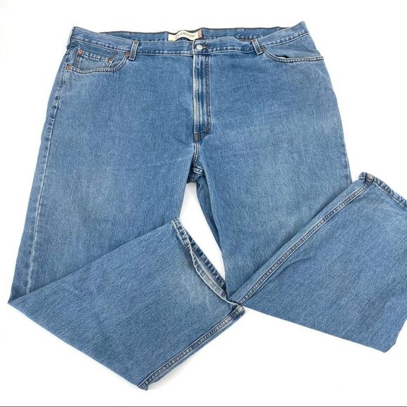 Levi's 550 Relaxed Fit light wash classic jeans size 50 x 30 - Picture 3 of 12